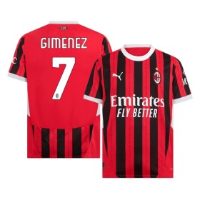 Virallinen pelipaita AC Milan Gimenez 7 Koti 2024-25 Lyhythihainen - Miesten